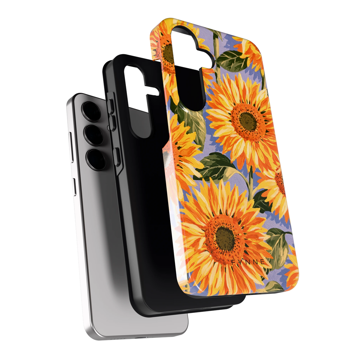 Zonnebloemenveld hoesje voor Galaxy S24, los van de telefoon