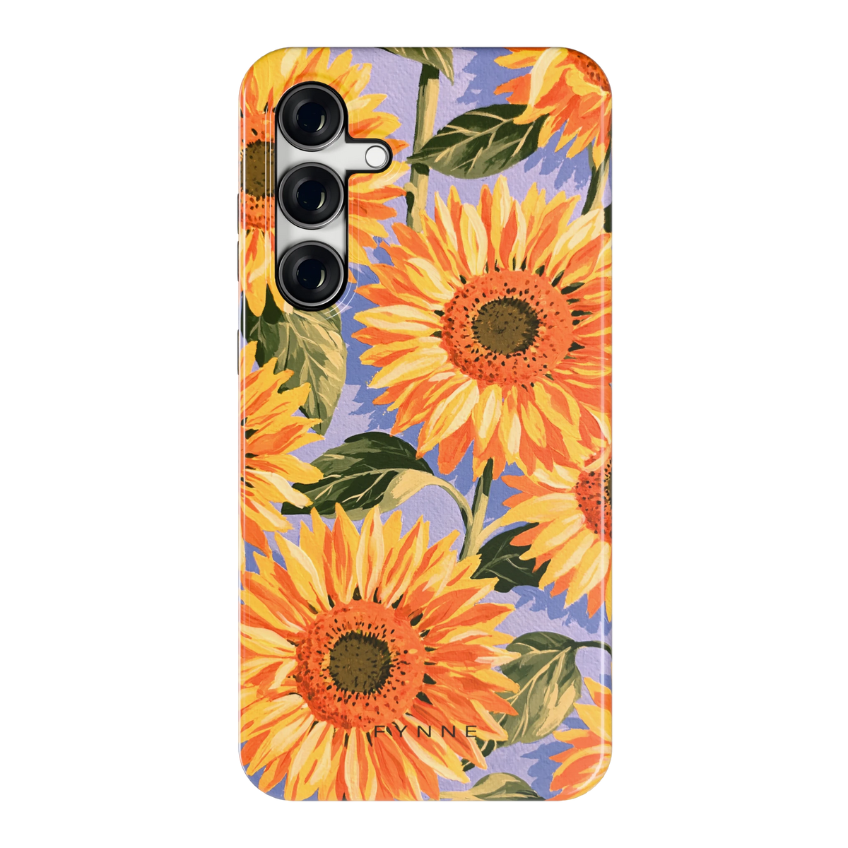 Zonnebloemenveld hoesje voor Galaxy S24 FE, achterkant