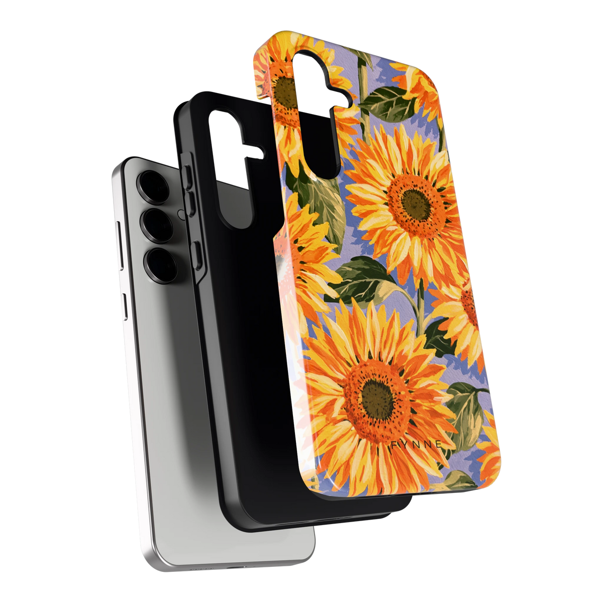 Zonnebloemenveld hoesje voor Galaxy S24 FE, los van de telefoon
