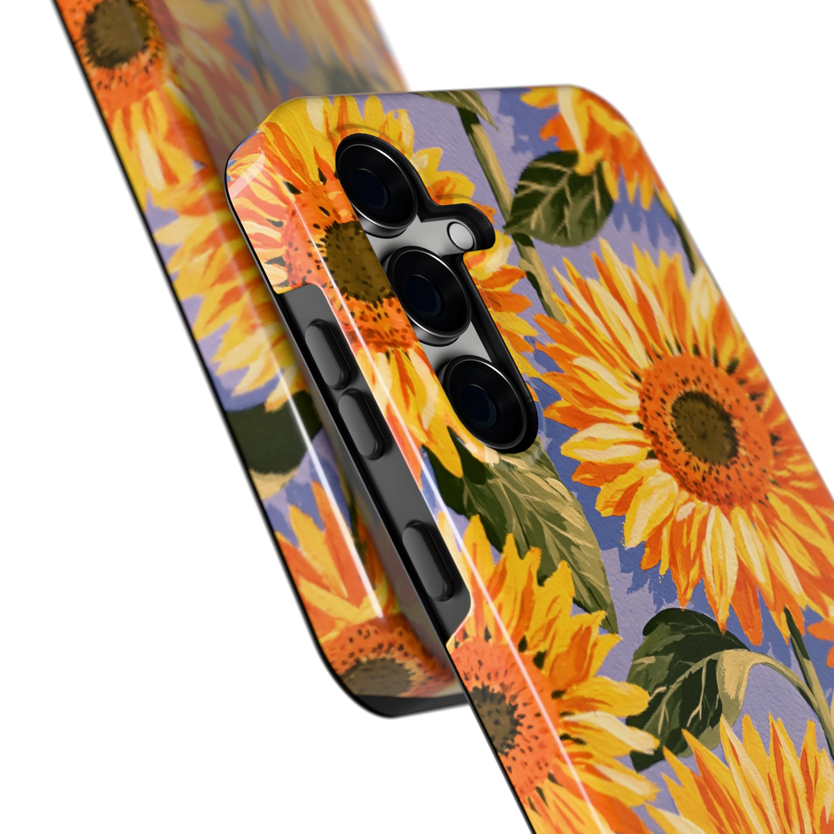 Zonnebloemenveld hoesje voor Galaxy S24 FE, close-up