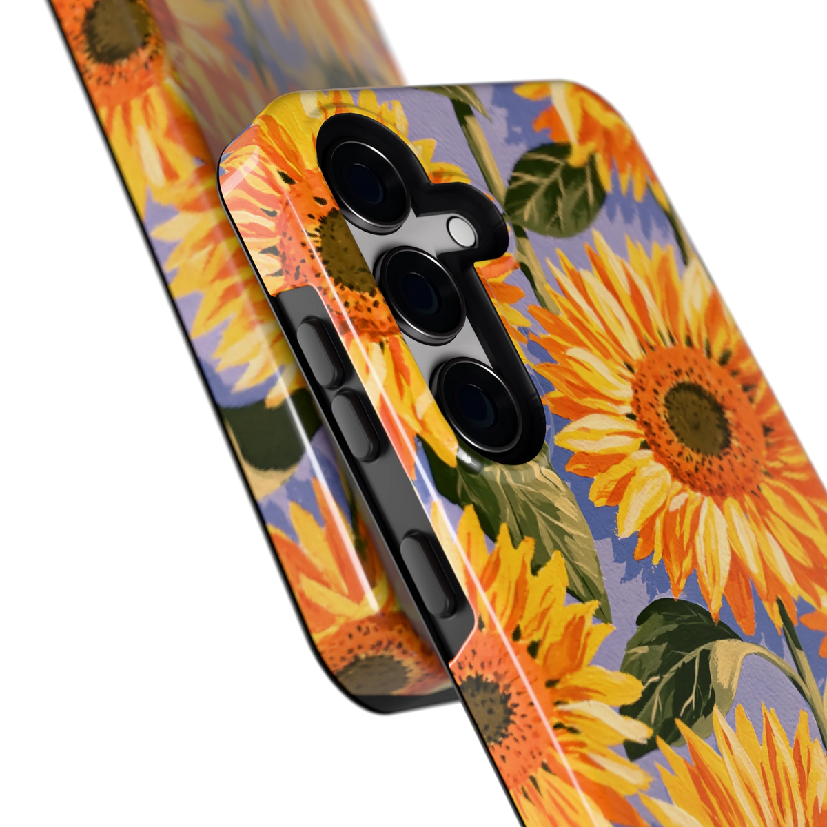 Zonnebloemenveld hoesje voor Galaxy S24, close-up