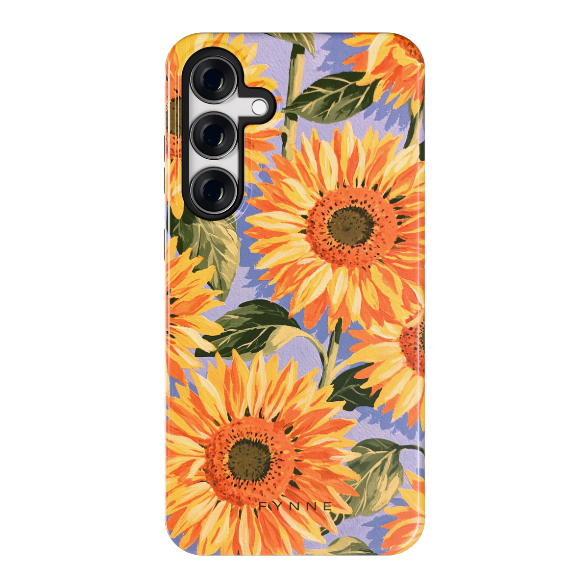 Zonnebloemenveld hoesje voor Galaxy S24+, achterkant