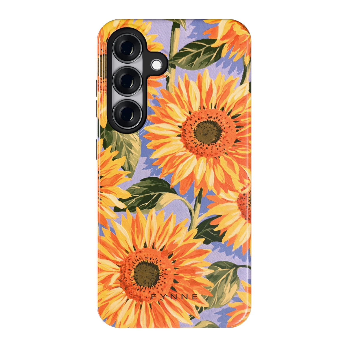 Zonnebloemenveld hoesje voor Galaxy S25, achterkant