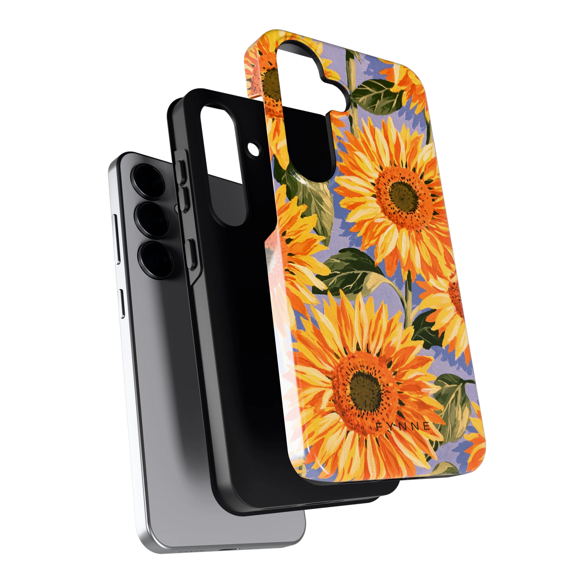 Zonnebloemenveld hoesje voor Galaxy S25, los van de telefoon
