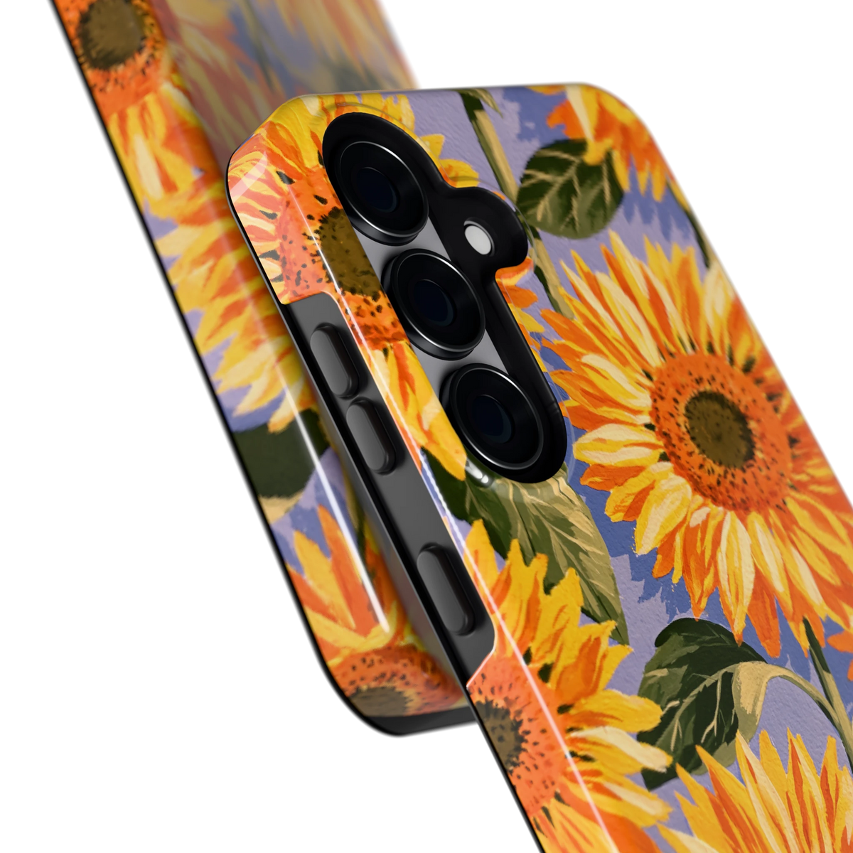 Zonnebloemenveld hoesje voor Galaxy S25, close-up