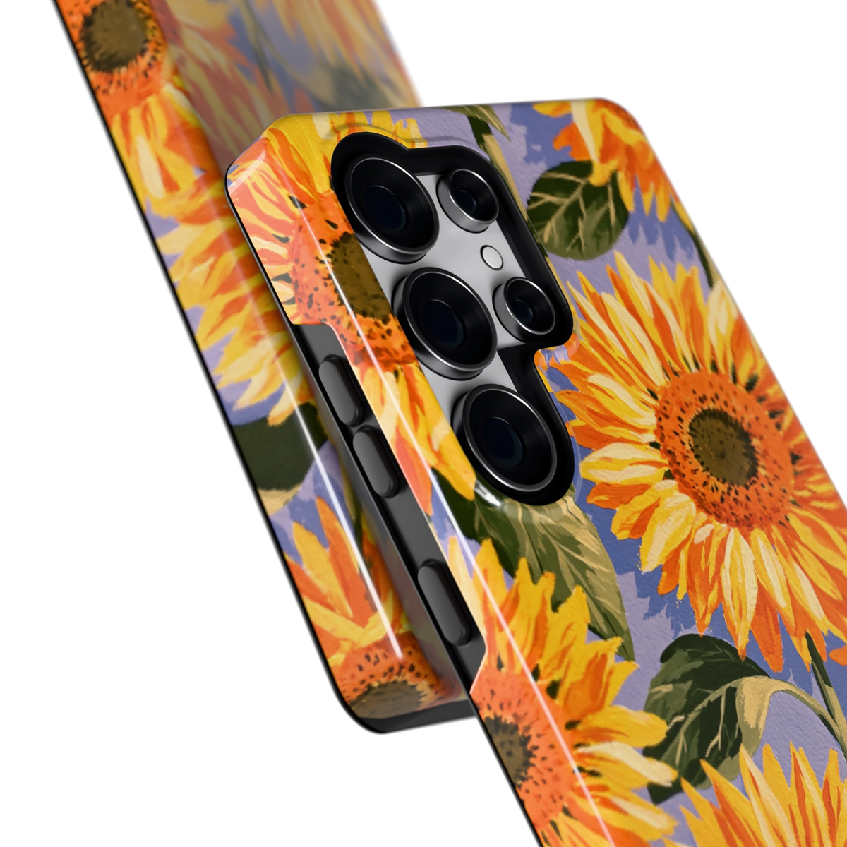 Zonnebloemenveld hoesje voor Galaxy S25 Ultra, close-up
