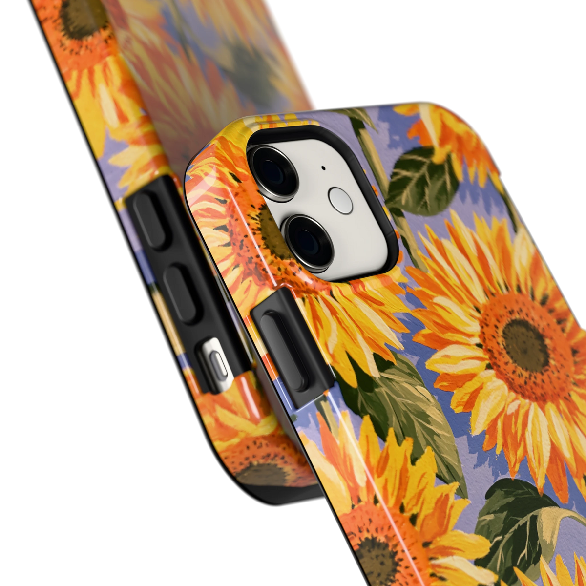 Zonnebloemenveld hoesje voor iPhone 11, close-up