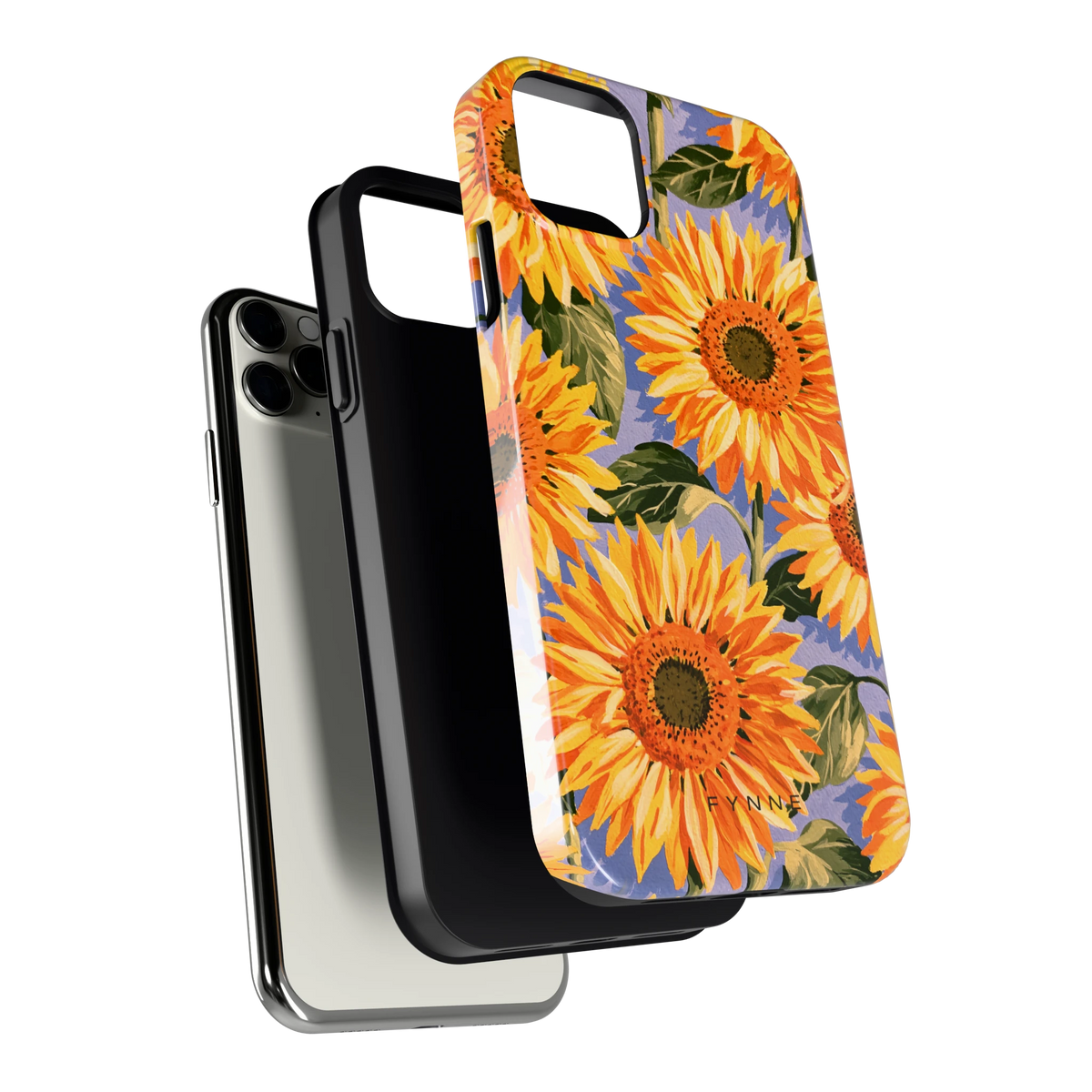 Zonnebloemenveld hoesje voor iPhone 11 Pro Max, los van de telefoon