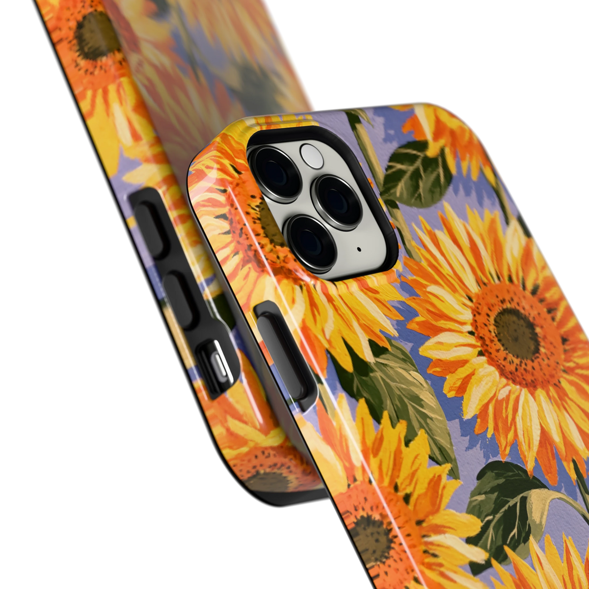 Zonnebloemenveld hoesje voor iPhone 11 Pro Max, close-up