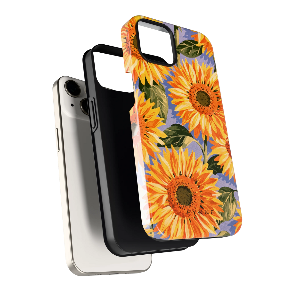 Zonnebloemenveld hoesje voor iPhone 13, los van de telefoon
