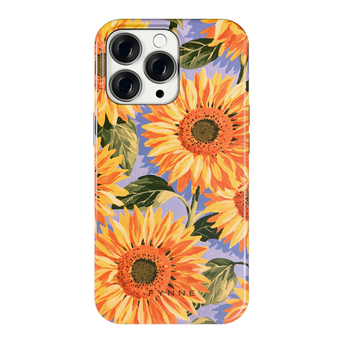 Zonnebloemenveld hoesje voor iPhone 13 Pro, achterkant