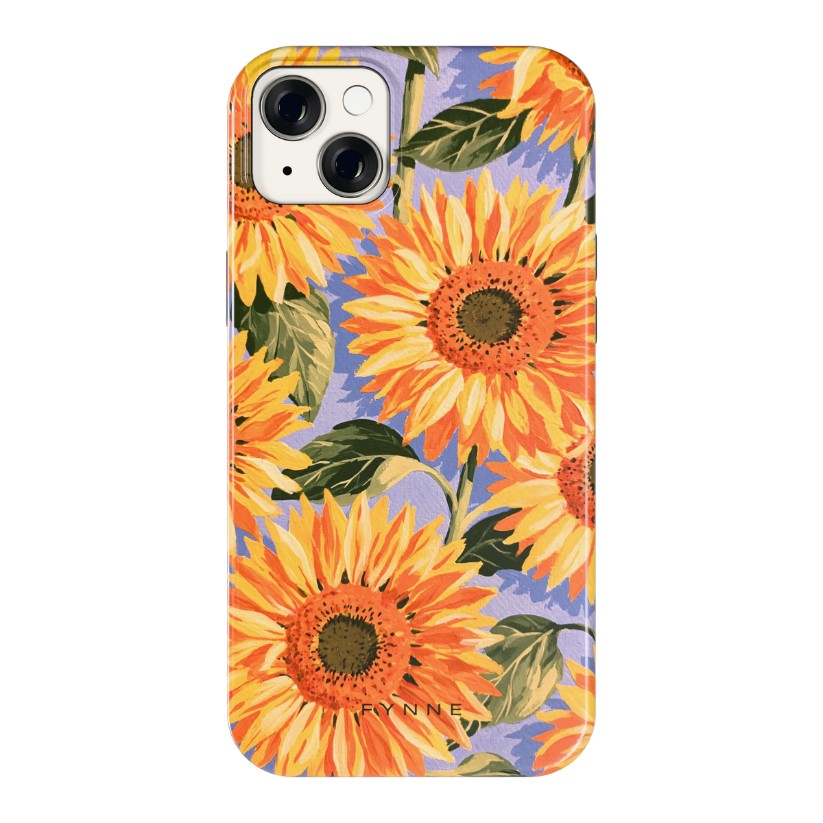 Zonnebloemenveld hoesje voor iPhone 14 Plus, achterkant