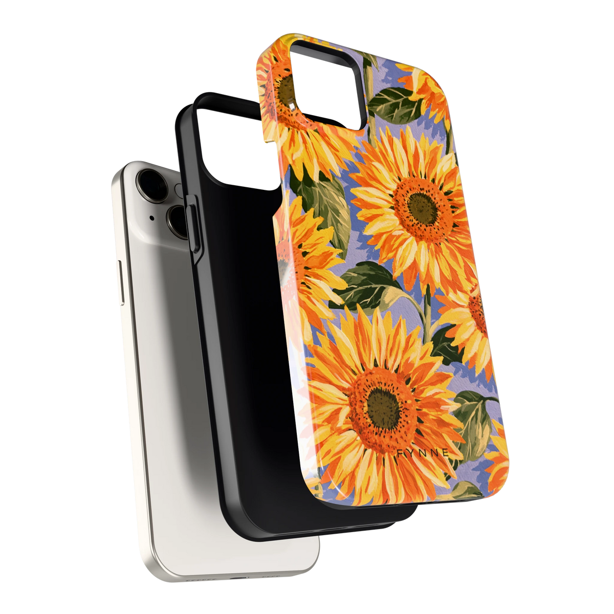 Zonnebloemenveld hoesje voor iPhone 14 Plus, los van de telefoon