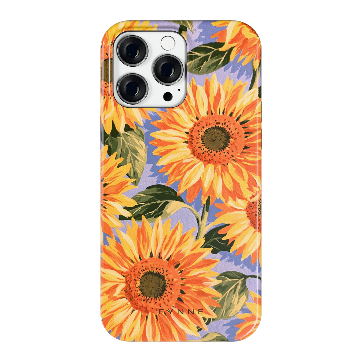 Zonnebloemenveld hoesje voor iPhone 14 Pro Max, achterkant