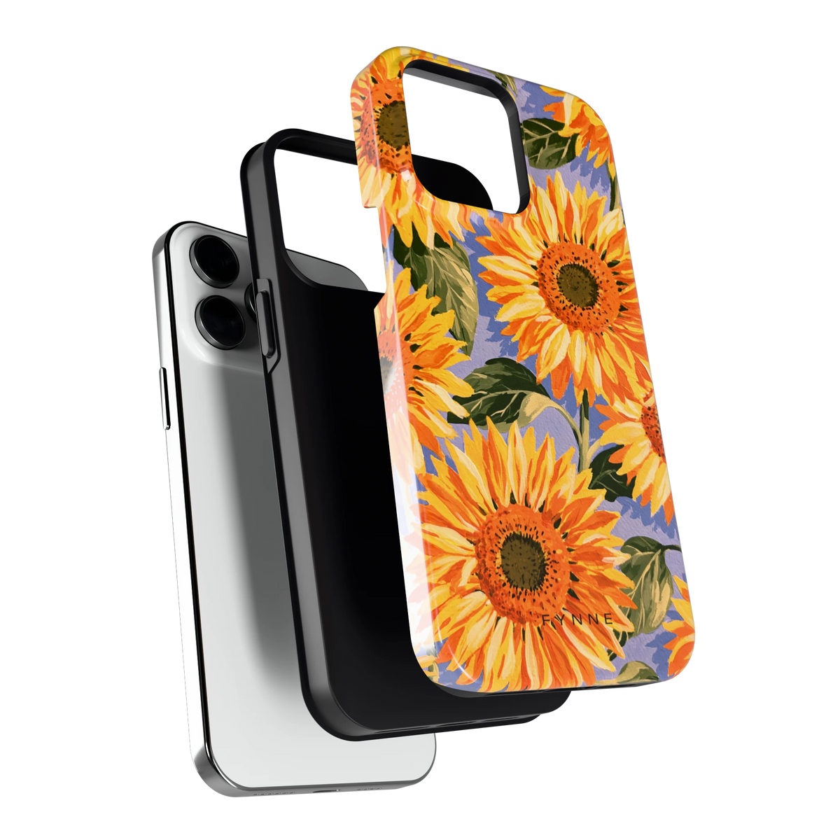Zonnebloemenveld hoesje voor iPhone 14 Pro Max, los van de telefoon
