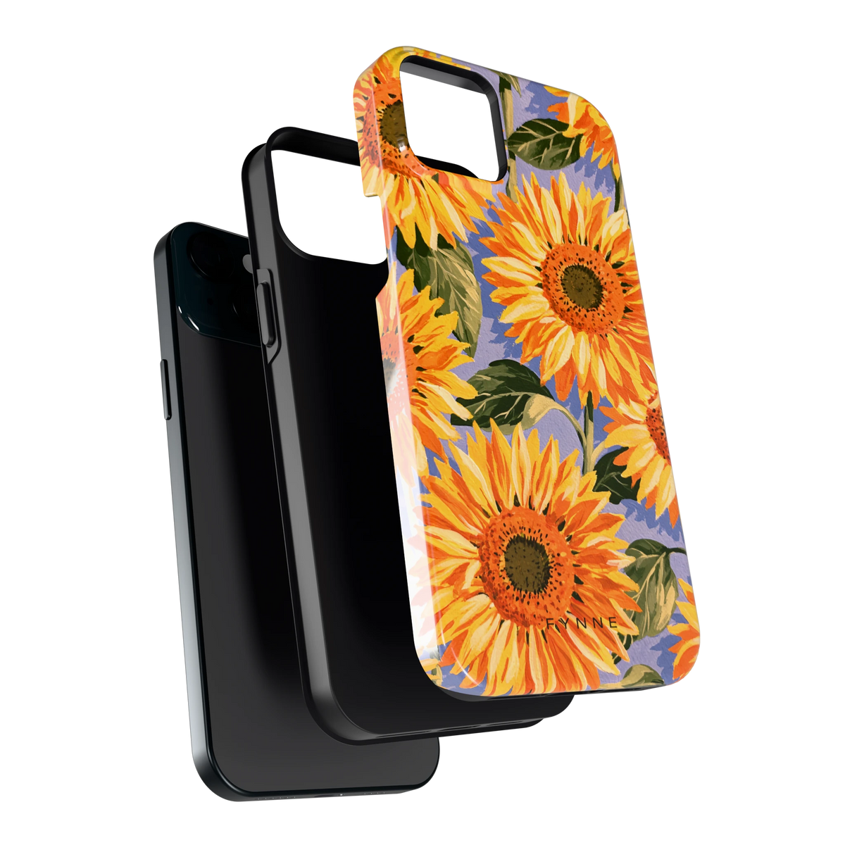 Zonnebloemenveld hoesje voor iPhone 15 Plus, los van de telefoon