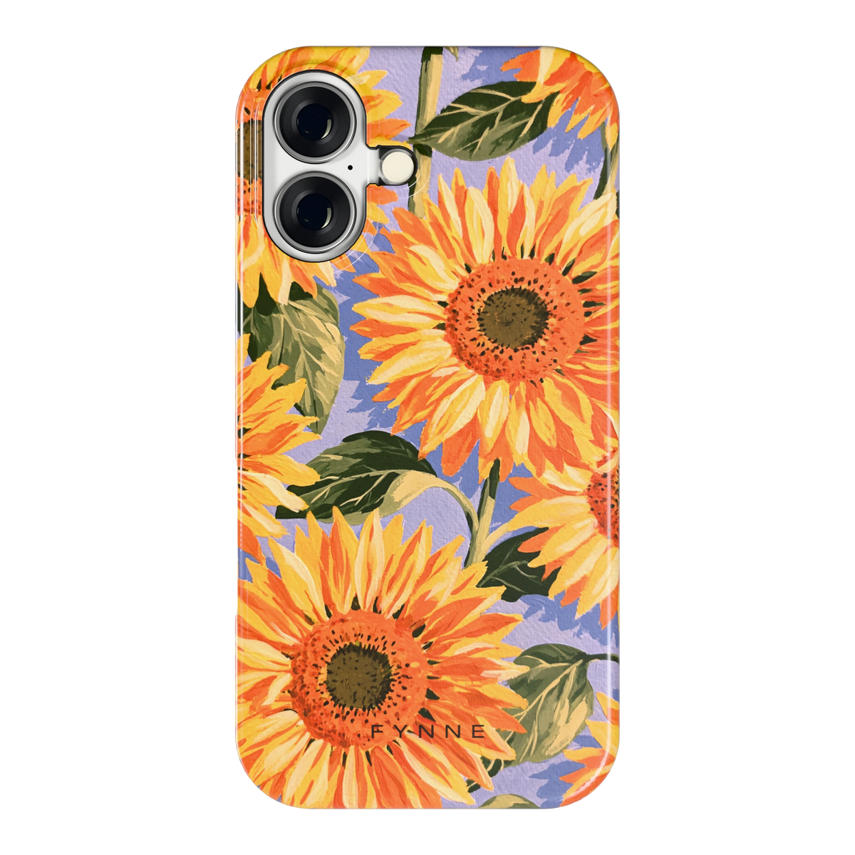 Zonnebloemenveld hoesje voor iPhone 16, achterkant