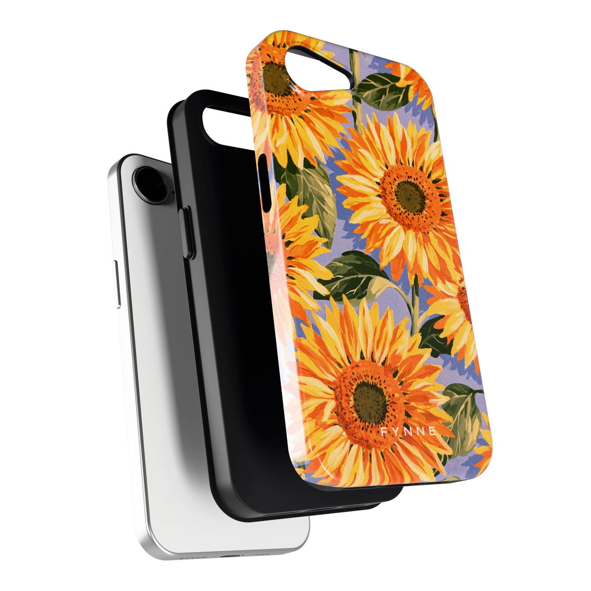Zonnebloemenveld hoesje voor iPhone 16e, los van de telefoon