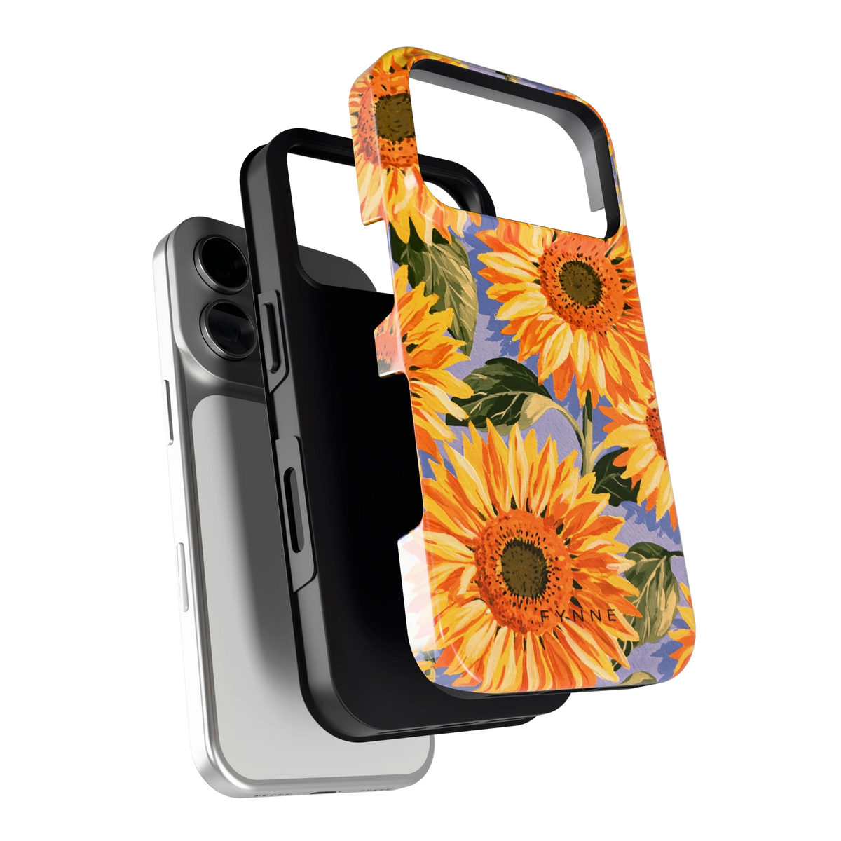 Zonnebloemenveld hoesje voor iPhone 18 Pro, los van de telefoon