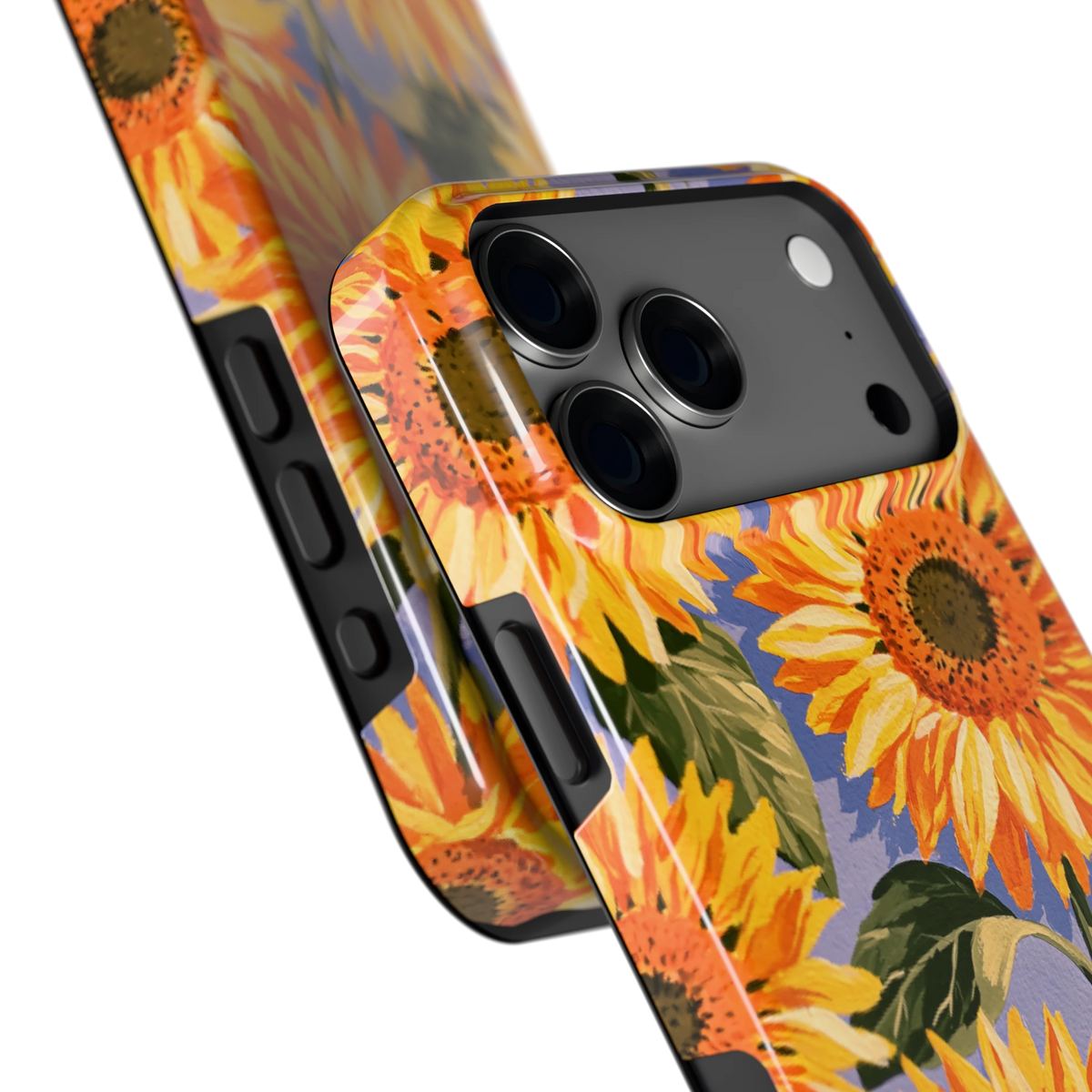 Zonnebloemenveld hoesje voor iPhone 18 Pro Max, close-up