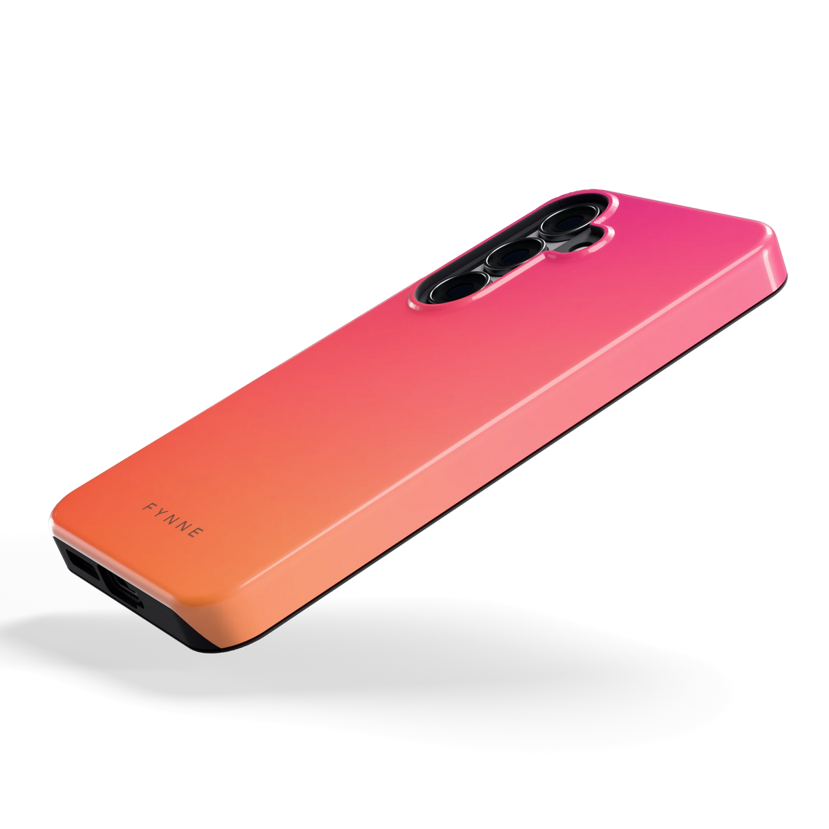 Zonsondergang hoesje voor Galaxy S25, schuin