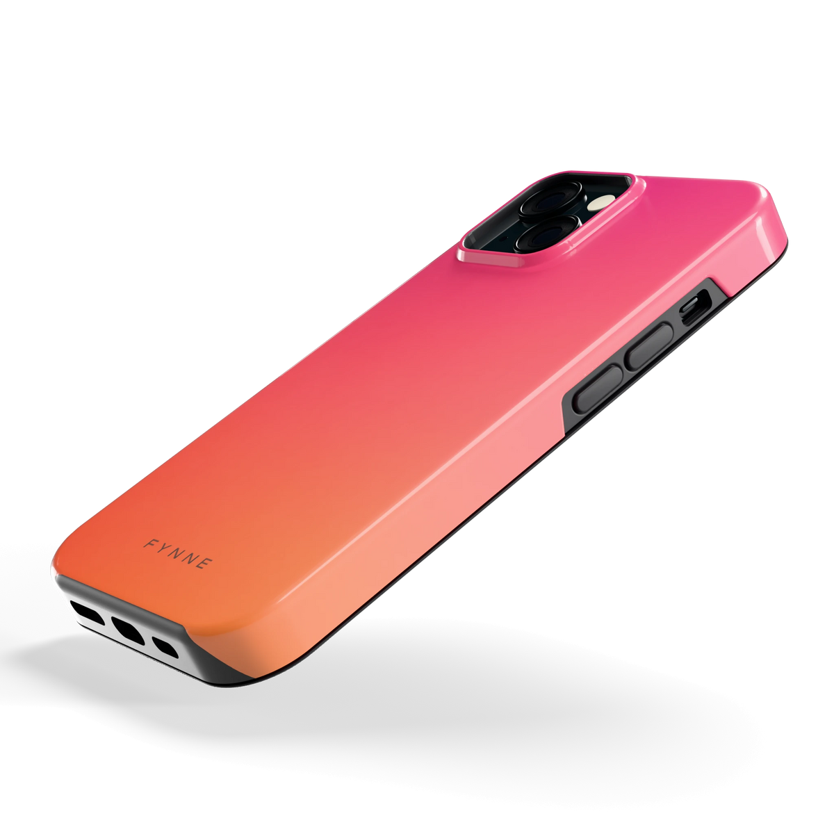 Zonsondergang hoesje voor iPhone 15, schuin