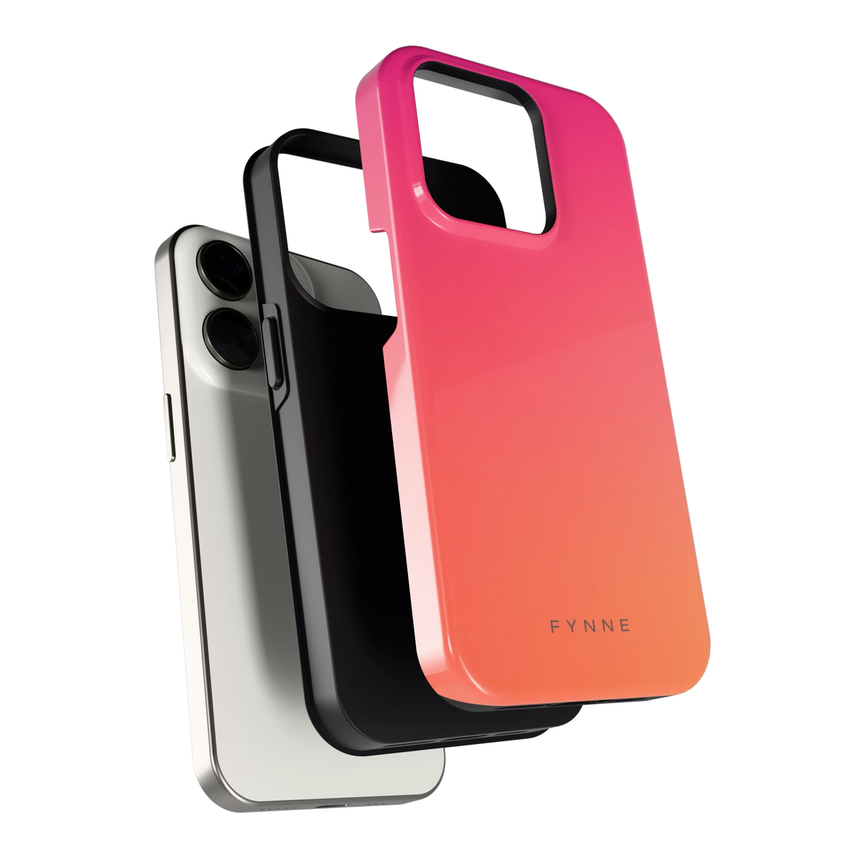 Zonsondergang hoesje voor iPhone 15 Pro, los van de telefoon