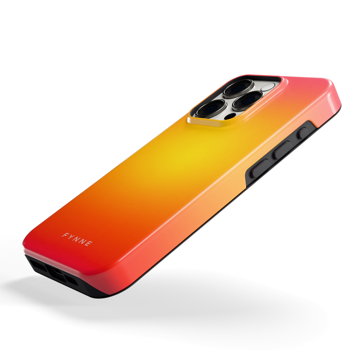 Zonsondergang Verloop hoesje voor iPhone 15 Pro, schuin