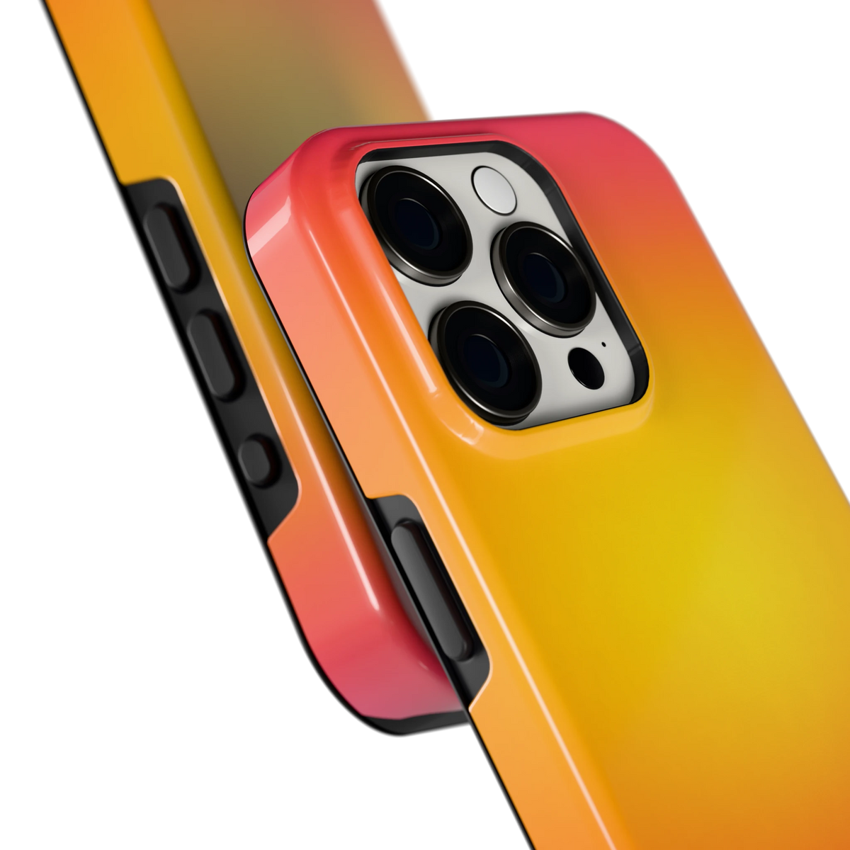 Zonsondergang Verloop hoesje voor iPhone 15 Pro, close-up