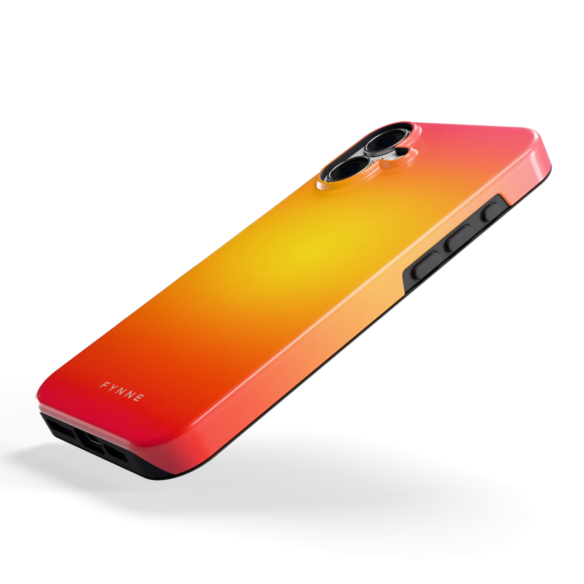 Zonsondergang Verloop hoesje voor iPhone 16 Plus, schuin