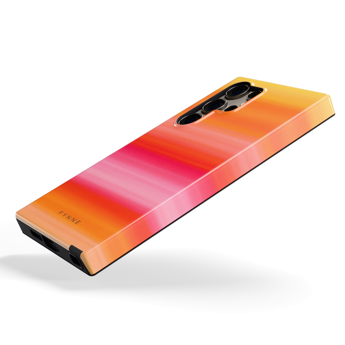 Zonsonderganggloed hoesje voor Galaxy S24 Ultra, schuin