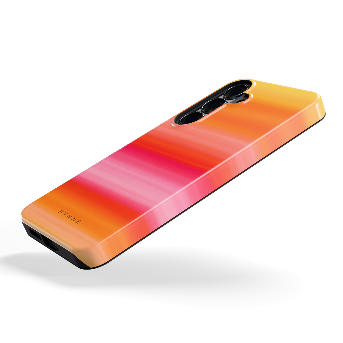 Zonsonderganggloed hoesje voor Galaxy S25+, schuin