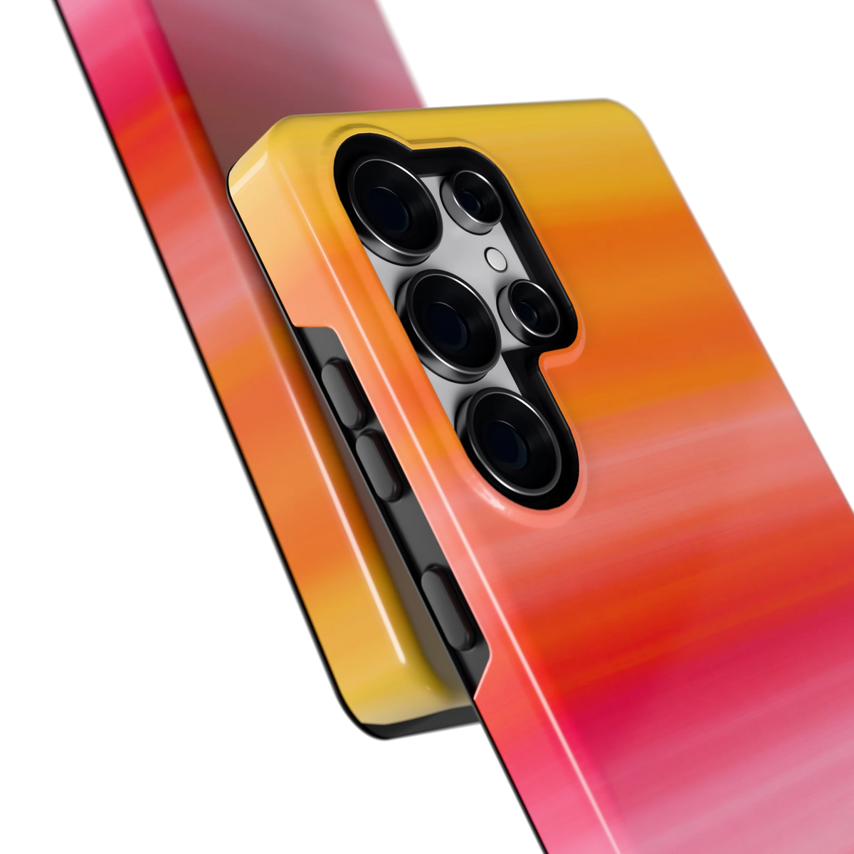 Zonsonderganggloed hoesje voor Galaxy S25 Ultra, close-up