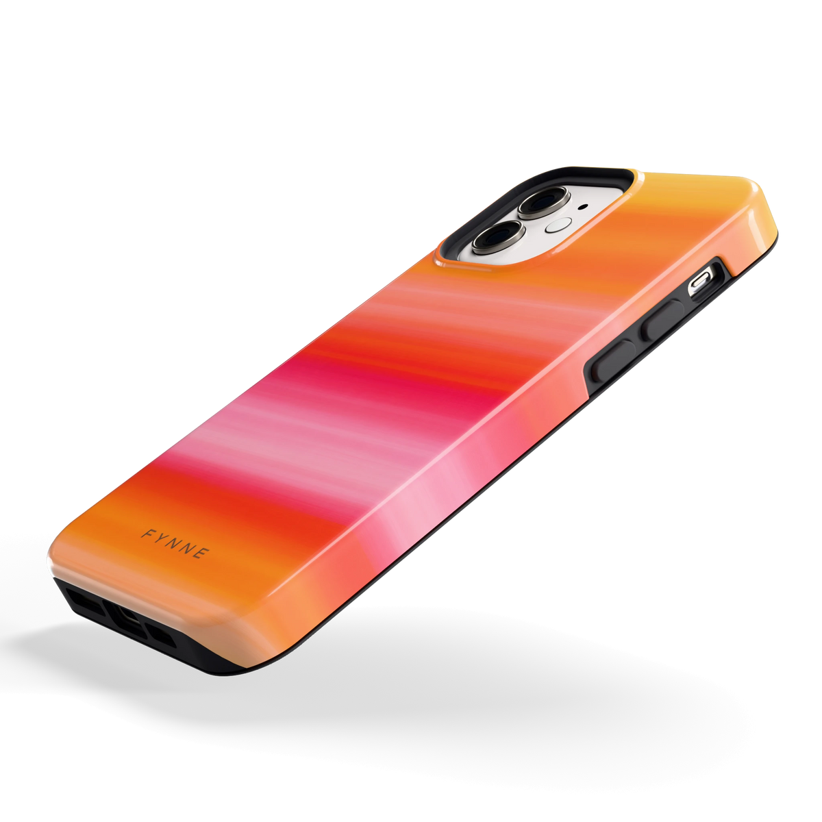 Zonsonderganggloed hoesje voor iPhone 12, schuin