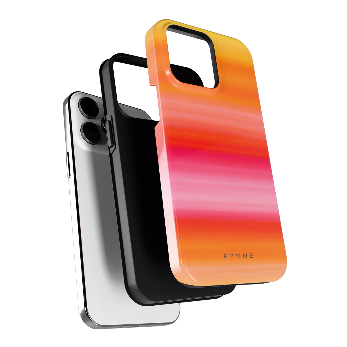 Zonsonderganggloed hoesje voor iPhone 14 Pro Max, los van de telefoon