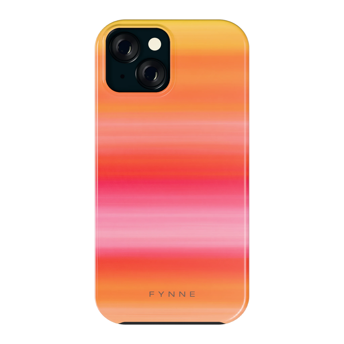 Zonsonderganggloed hoesje voor iPhone 15, achterkant