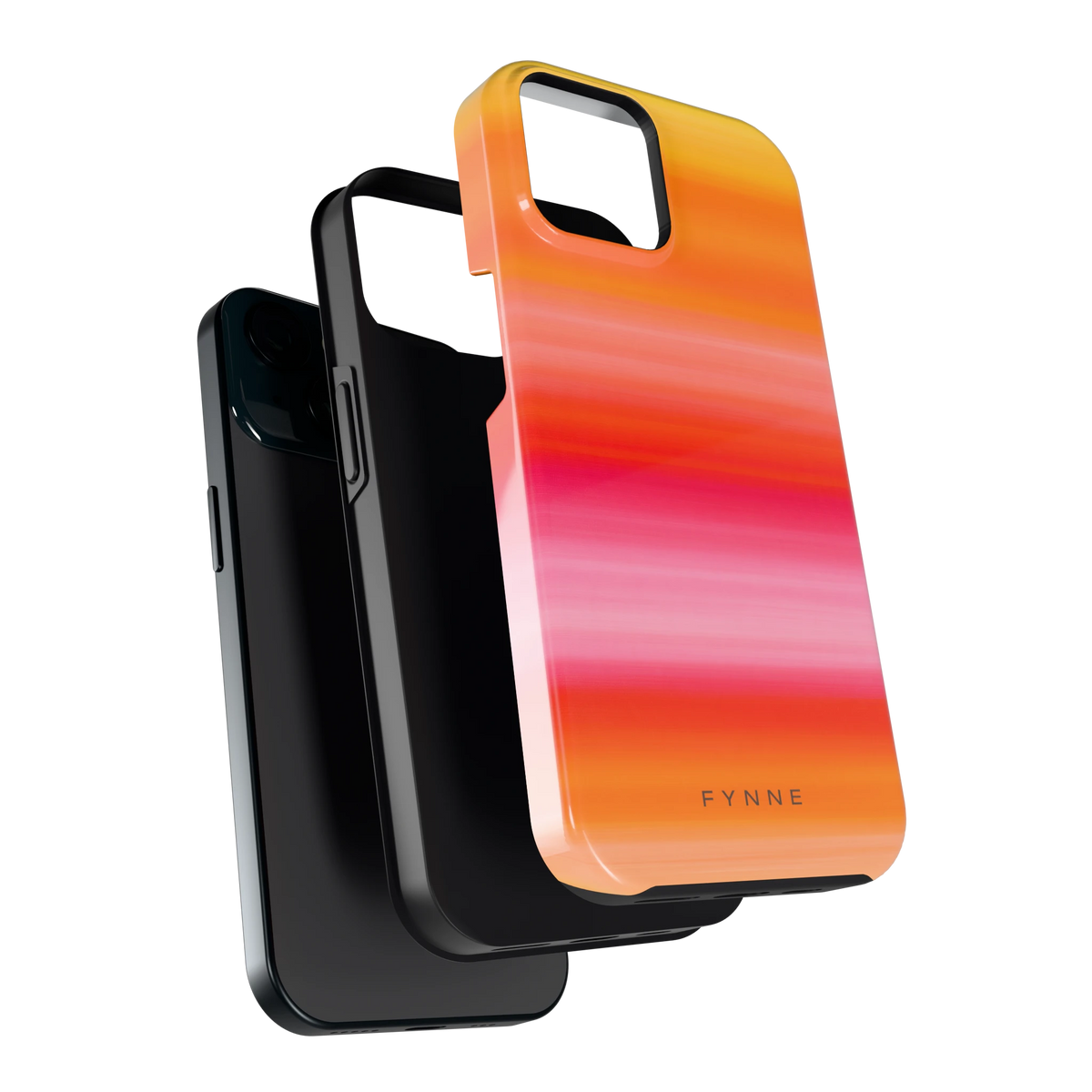 Zonsonderganggloed hoesje voor iPhone 15, los van de telefoon