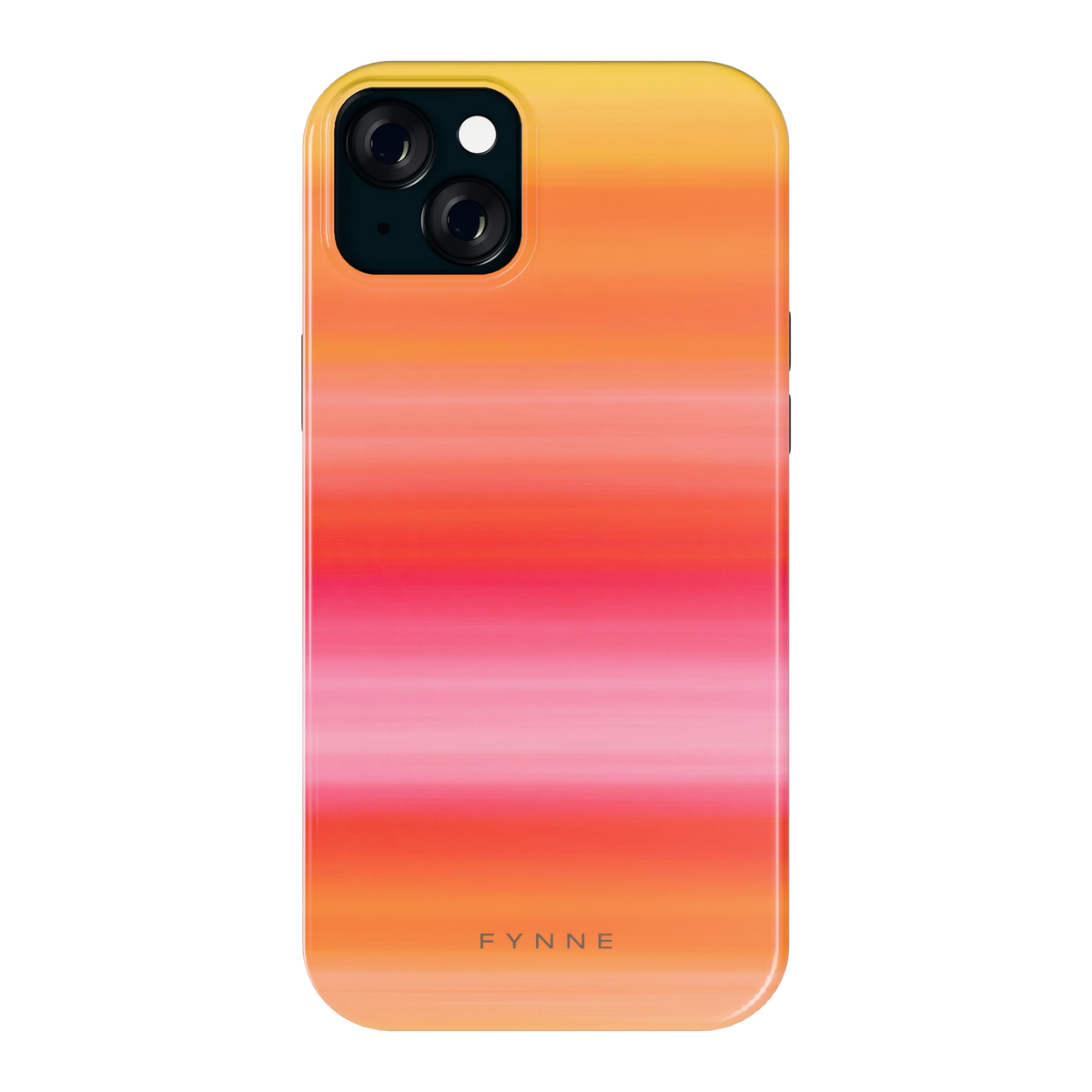 Zonsonderganggloed hoesje voor iPhone 15 Plus, achterkant
