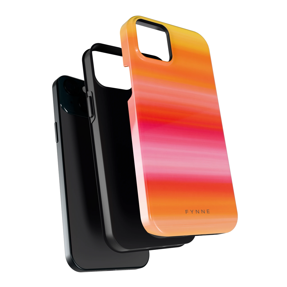 Zonsonderganggloed hoesje voor iPhone 15 Plus, los van de telefoon