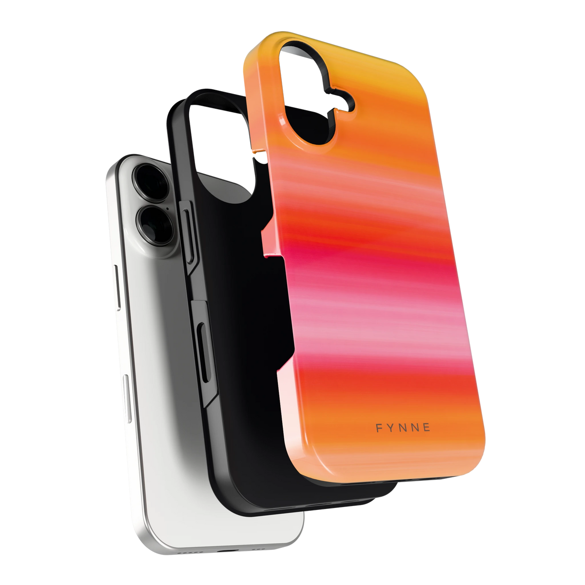 Zonsonderganggloed hoesje voor iPhone 16, los van de telefoon