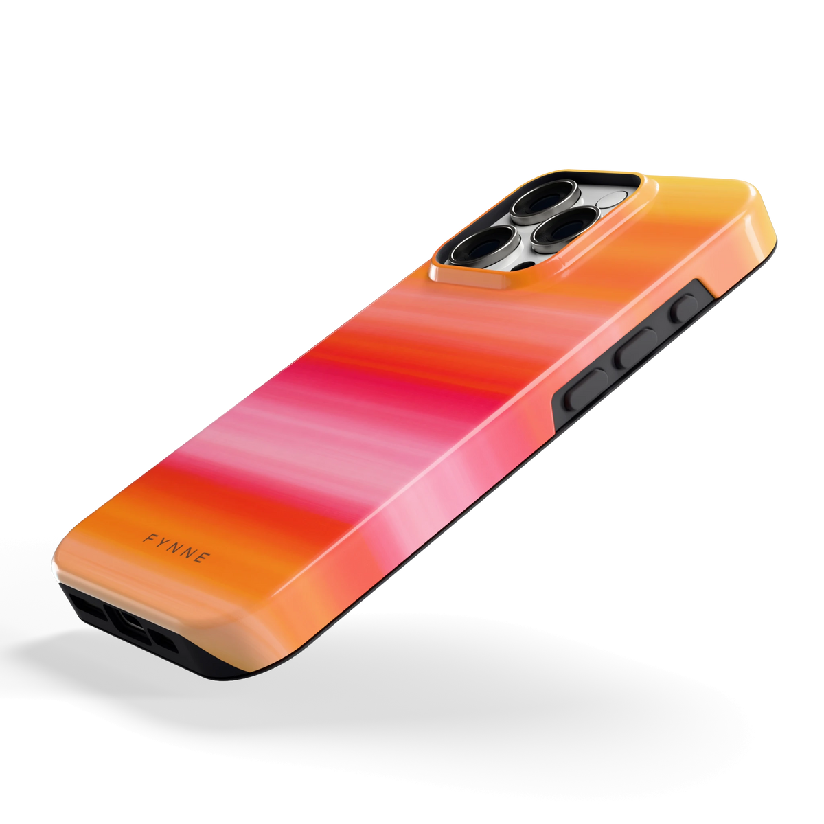 Zonsonderganggloed hoesje voor iPhone 16 Pro, schuin