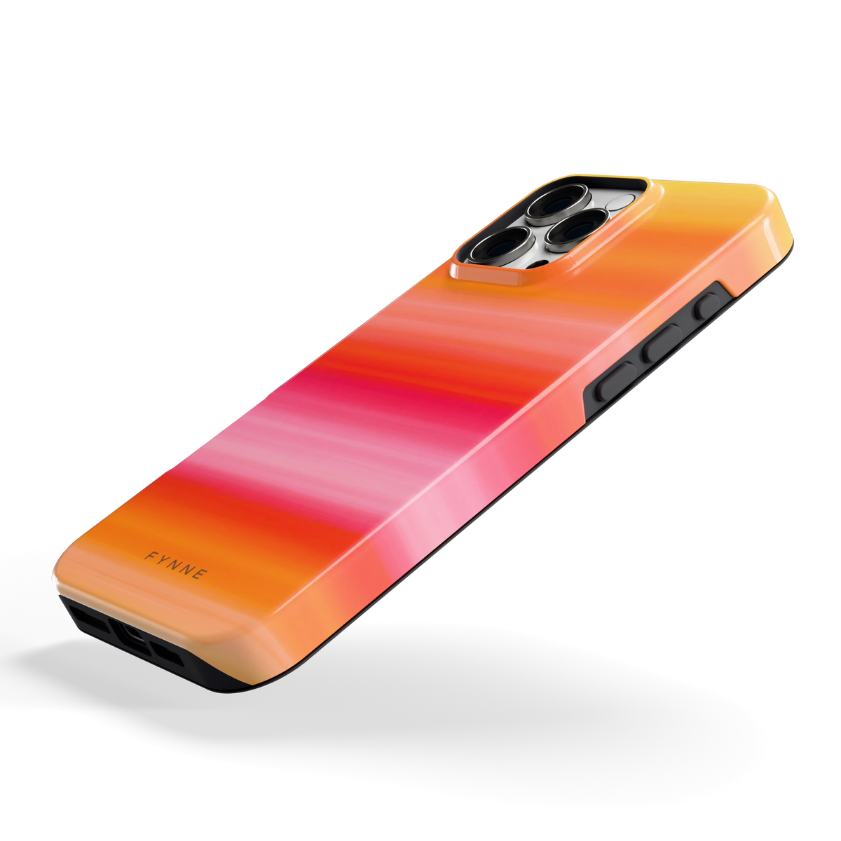Zonsonderganggloed hoesje voor iPhone 16 Pro Max, schuin