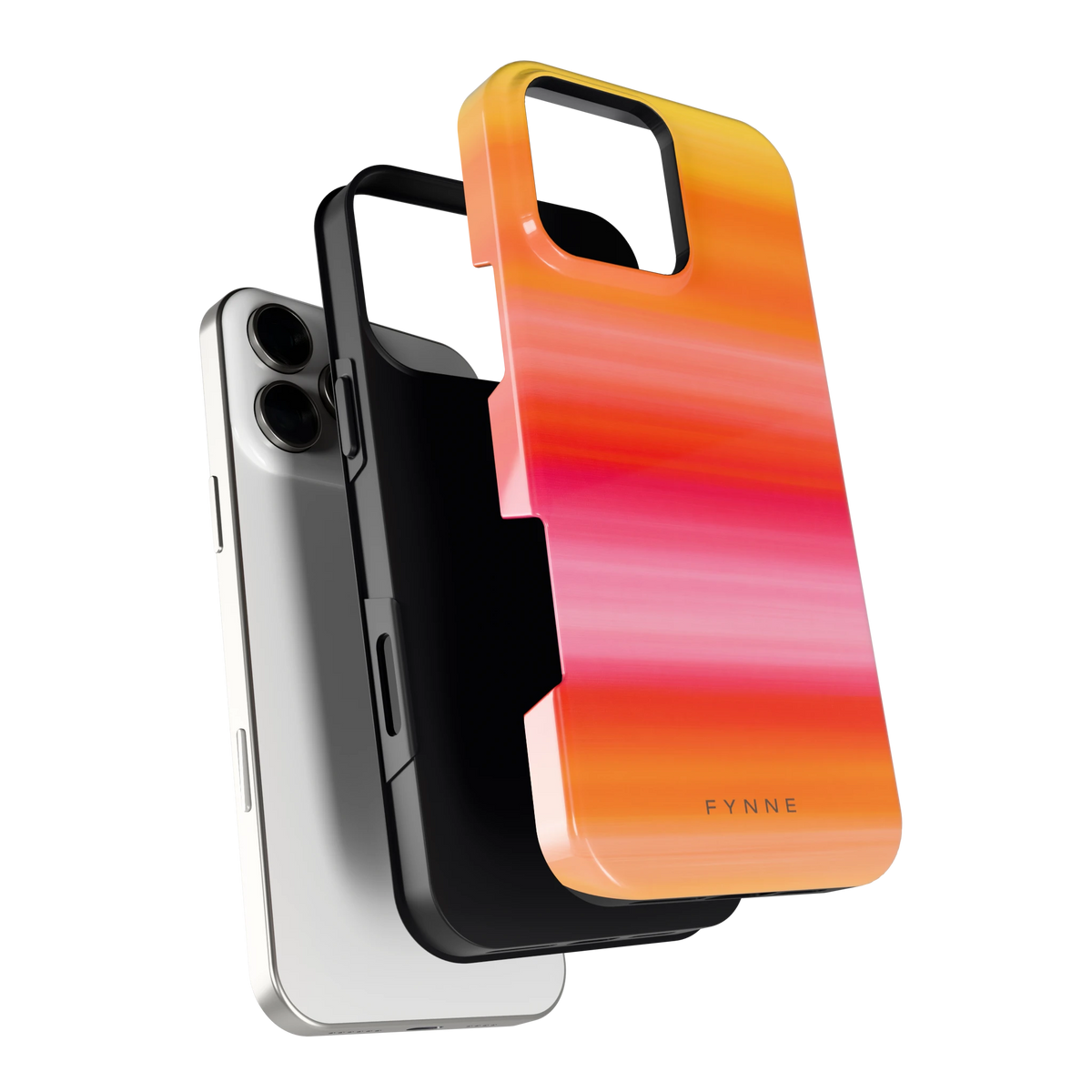 Zonsonderganggloed hoesje voor iPhone 16 Pro Max, los van de telefoon