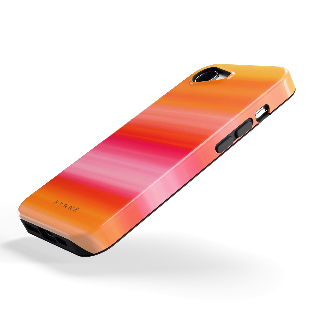 Zonsonderganggloed hoesje voor iPhone 16e, schuin