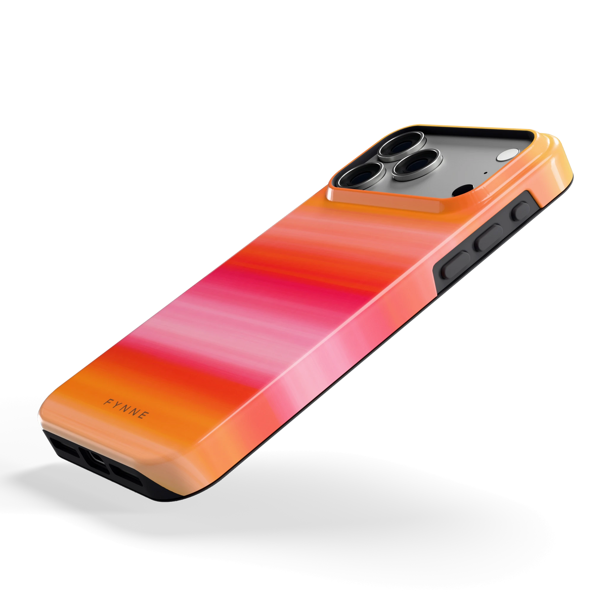 Zonsonderganggloed hoesje voor iPhone 18 Pro Max, schuin