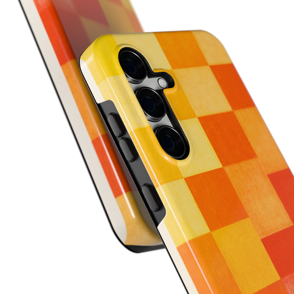 Zonnige Vierkanten hoesje voor Galaxy S24 FE, close-up