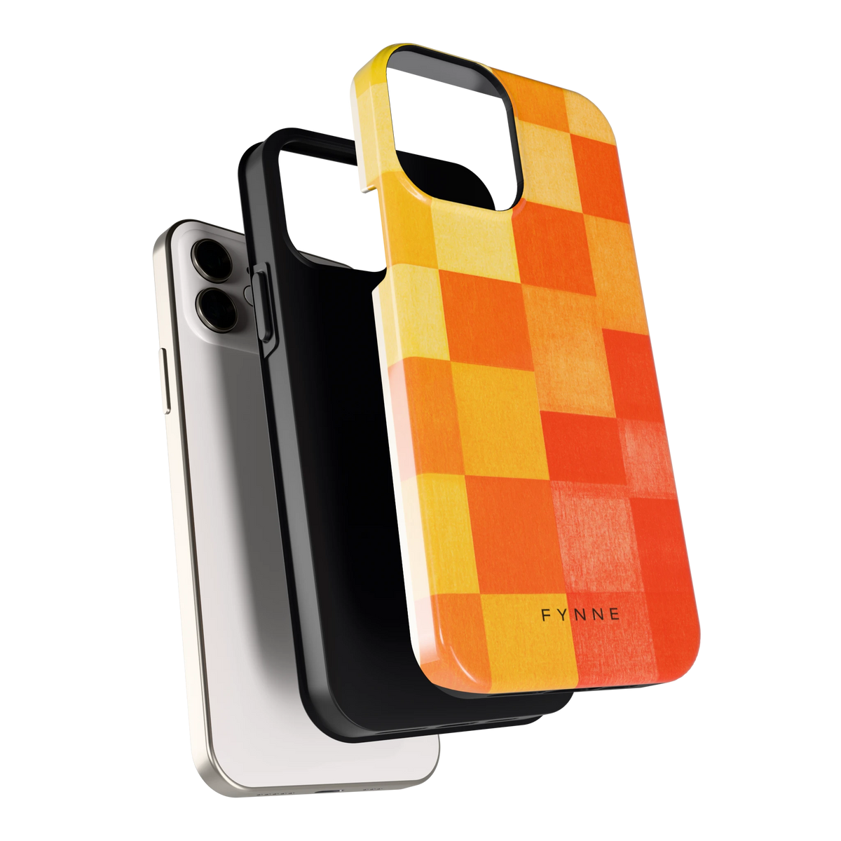 Zonnige Vierkanten hoesje voor iPhone 12, los van de telefoon