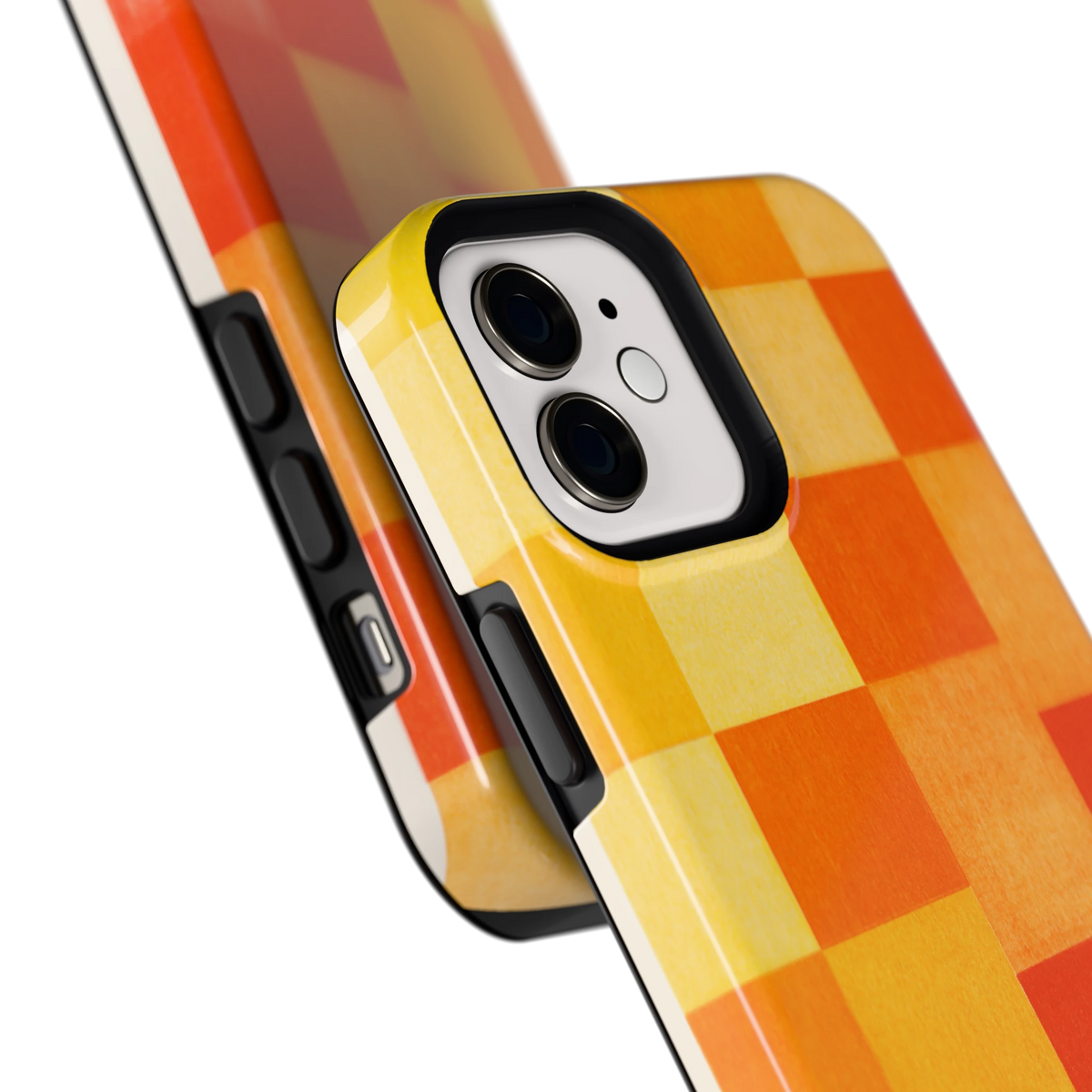 Zonnige Vierkanten hoesje voor iPhone 12, close-up