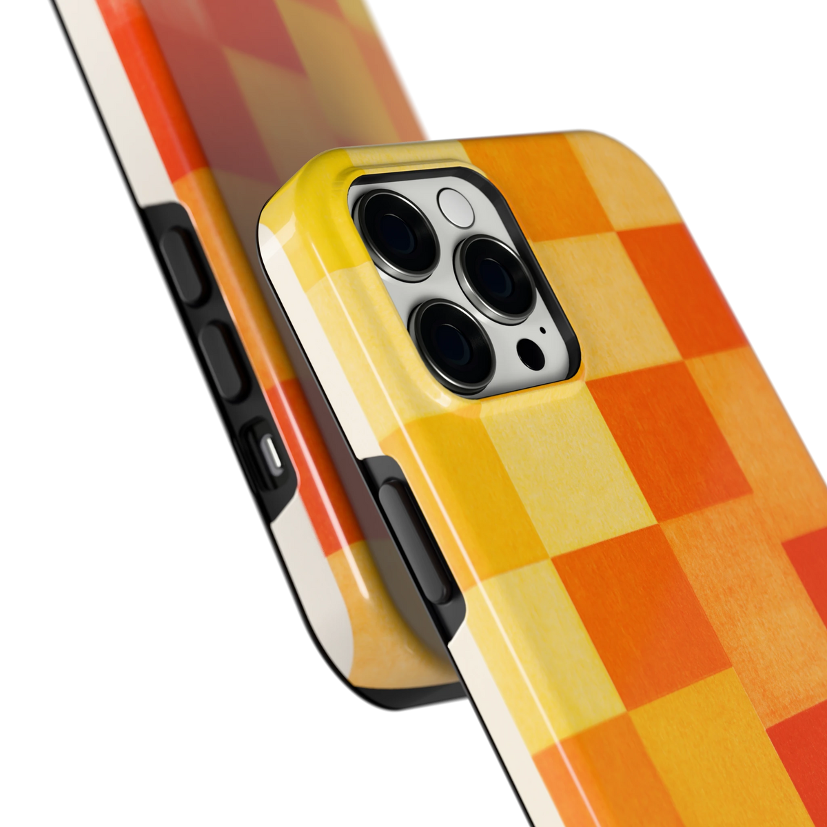 Zonnige Vierkanten hoesje voor iPhone 12 Pro Max, close-up
