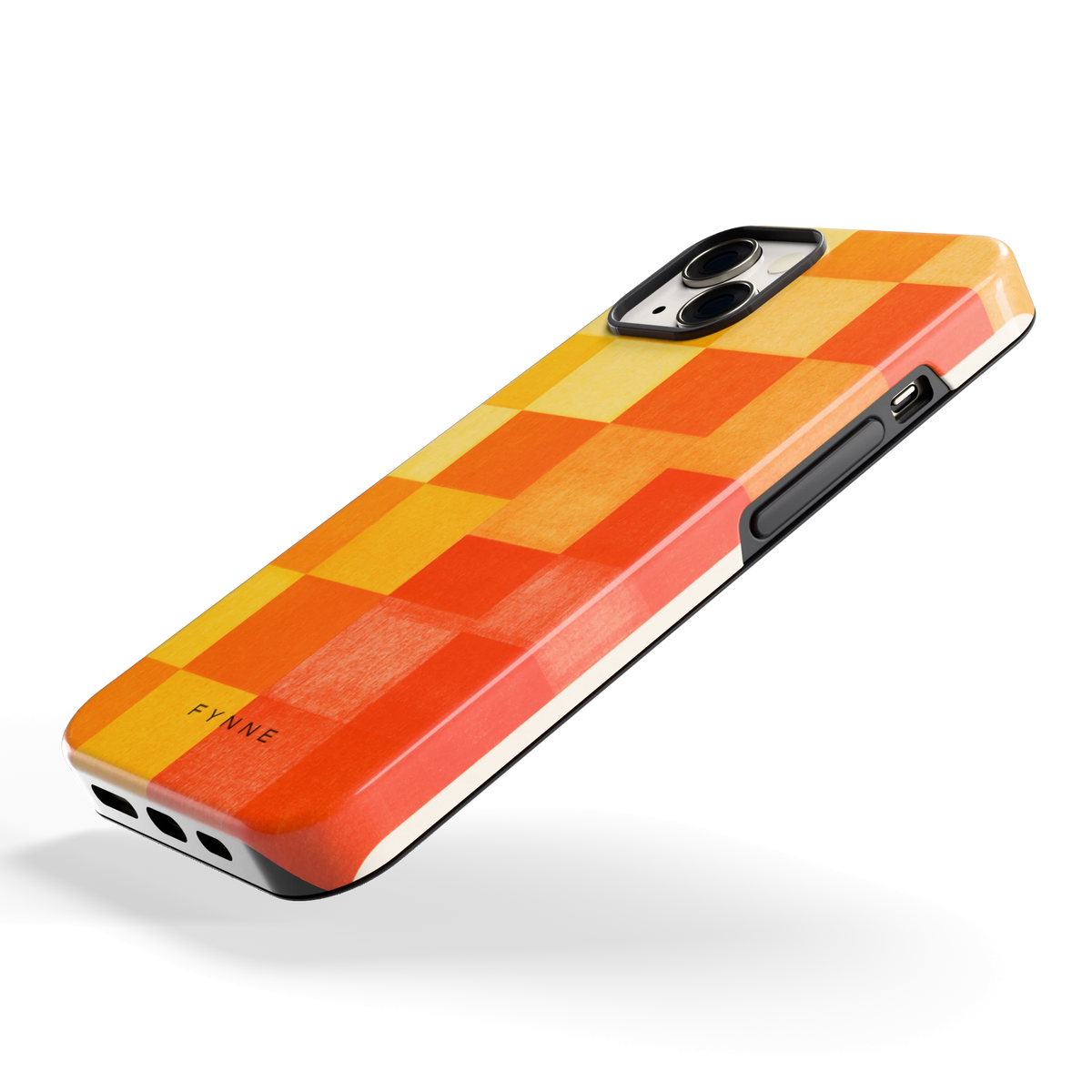 Zonnige Vierkanten hoesje voor iPhone 13, schuin